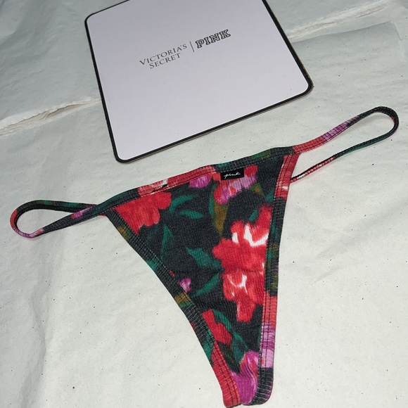 PINK Victoria’s Secret Cotton V-STRING THONG Panty XL - Picture 5 of 13